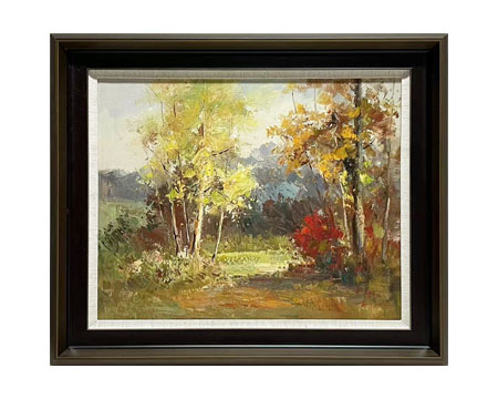 LS-18 Handmade Painting Art Dark Brown Solid Wood Frame Size 30inx26in