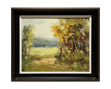 LS-25 Hand-made Painting Art Dark Brown Solid Wood Frame Size 30inx26in.