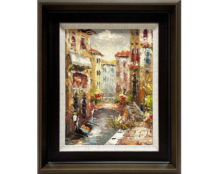 LS-26 Handmade Painting Art Dark Brown Solid Frame Size 18inx22in