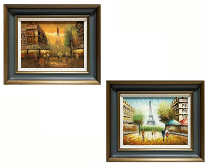 LS-12-38 Set of 2 Painting Arts Solid Wood Frame Size 22.5inx18.5in