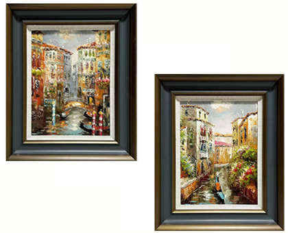 LS-42-9 Set of 2 Painting Arts Solid Wood Frame Size 18.5inx22.5in