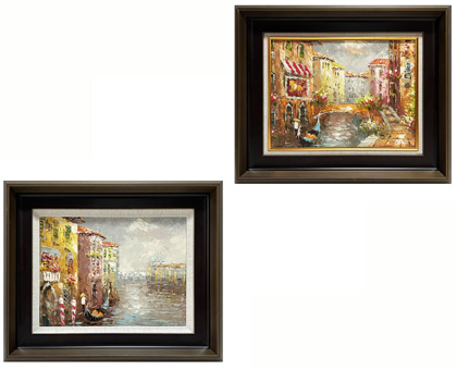 LS-27-3 Set of 2 Painting Art Solid Wood Frame Size 18inx22in