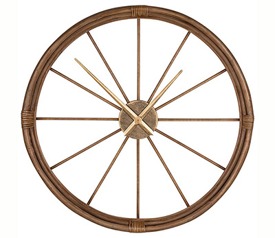 Wall Clock - Caitlin Natural Rattan 33in Round