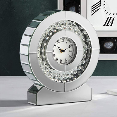 Claudyn 12in Crystal Table Clock