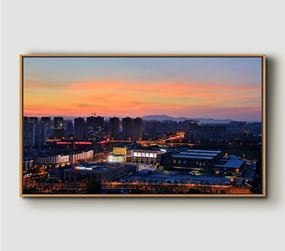 City Sunset- Framed Wall Art Size 40inx24in