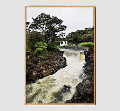 Water Fall Framed Wall Art Size 20in x 29in