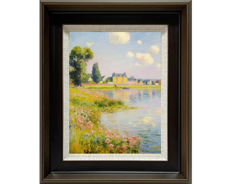 LS-58 Handmade Painting Art Dark Brown Solid Frame Size 18inx22in