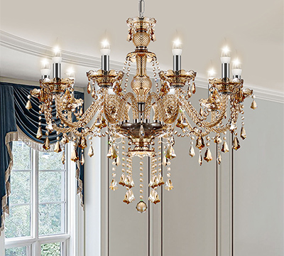 10 Lights Crystal Chandelier Ceiling Light 