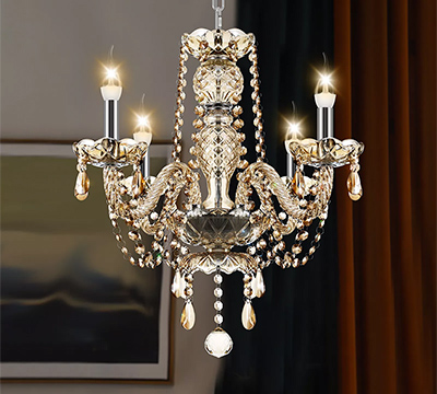 4 Lights Crystal Chandelier Ceiling Light 