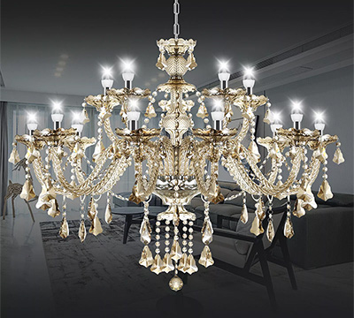 15 Lights Crystal Chandelier Ceiling Light 